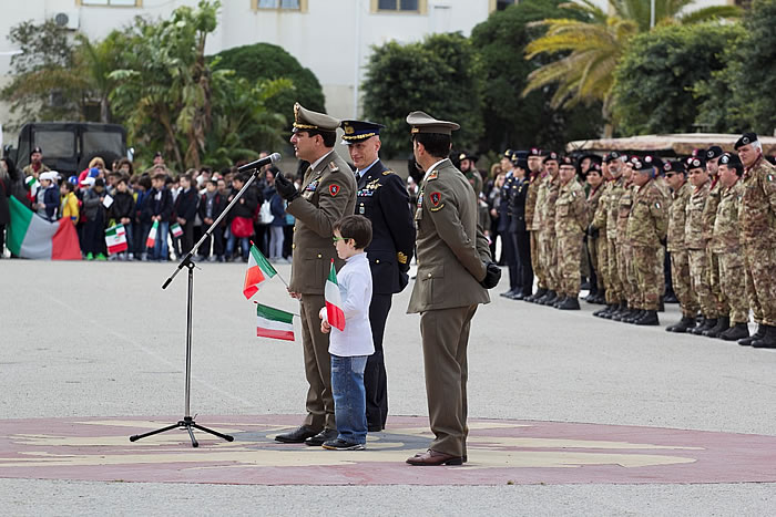 il Colonnello Piccirillo in un momento della cerimonia